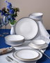 Hermia GBSATN24Y4R33063 Vajilla de Porcelana 24 Piezas Apta Lavavajillas y Microondas